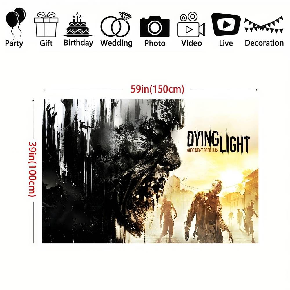 Dying Light Anime Photography Backdrop Printing Backdrop Poster Party Background Cloth Pool Printing Backdrop