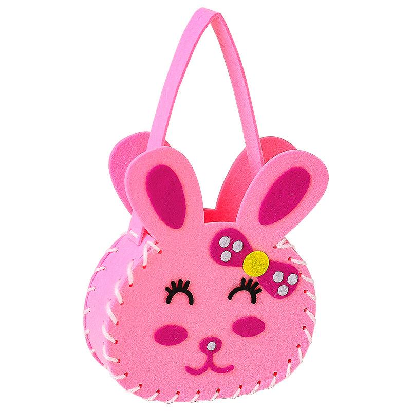Girls Creative Materials Handmade DIY Bag Non-Woven Fabric Handbags Kindergarten Children's Hand-sewn Bags Educational  Toys