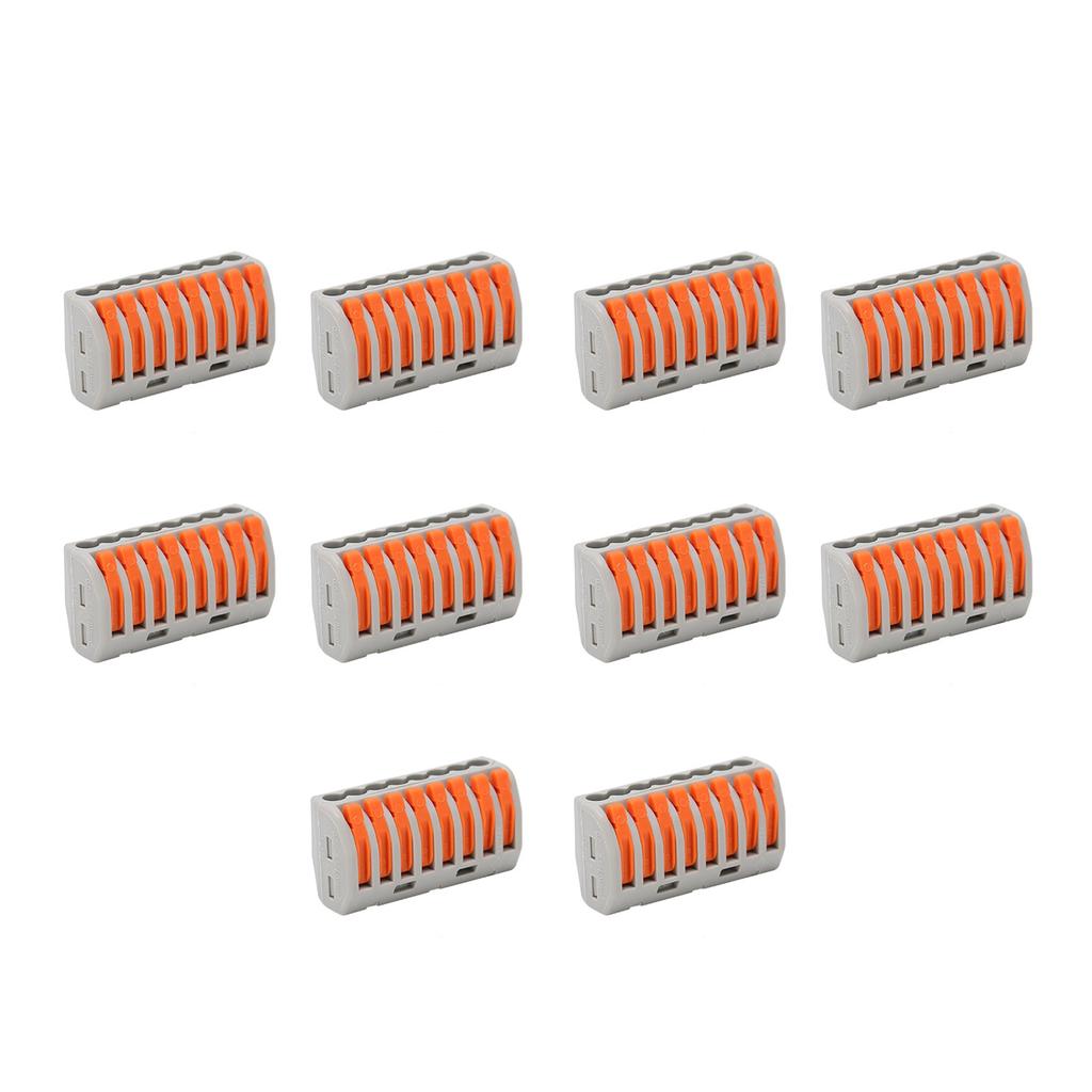 10Pcs Wire Block Clamp Terminal Quick Conductor Flexible Hard Cable Connector PCT218