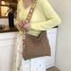 Large Capacity Fashion Cut-out Boho Tote Bag Trendy Floral Crochet Handmade Knitted Bag Vintage Multicolor Hollow Out Handbag