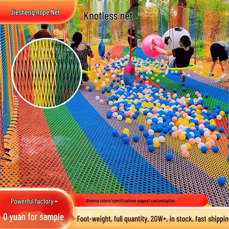 Colored Knotless Net: Golf Ball Stop, Basketball & Football Field Fence, Stair Protection, Stadium Net