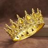 Royal Queen King Tiaras and Crowns for Women Princess Prom Wedding Party Full Round Diadem Bridal Hair Jewelry Accessories