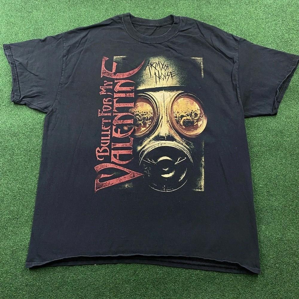 

Vintage Bullet For My Valentine Shirt Mens Black Y2K Tour Rock Band Tee Unisex T-Shirt XL