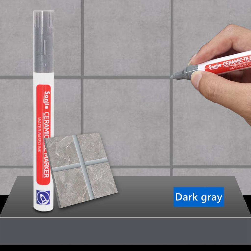 1Pcs Waterproof Ceramic Tile Grout Marker Pens, Tile Repair Pen with Anti-Mold Filler, Gel Caulk for Bathroom and Kitchen Tiles