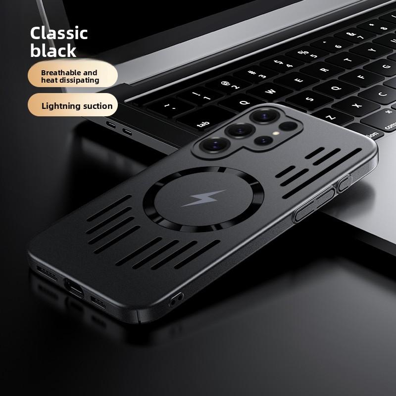 Heat Dissipation Magnetic Case For Samsung Galaxy S25 Edge S24 FE S23 S22 Plus Ultra For Magsafe Hard PC Back Cover