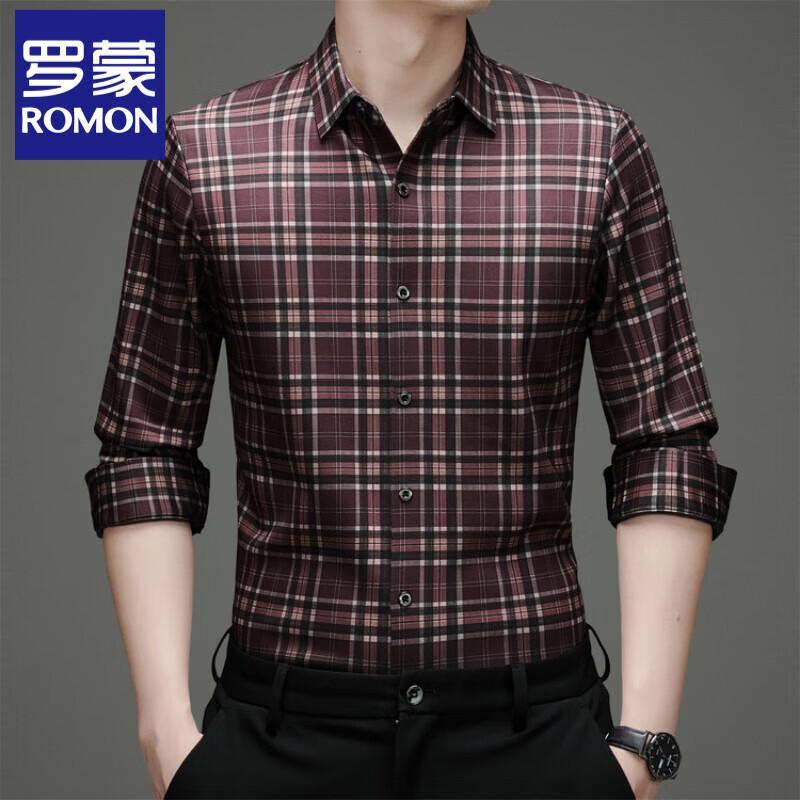 Luomeng Men s Winter Plaid Thickened Shirt 110/L