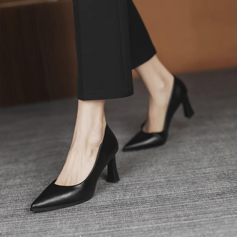 Mode High Heels 2025 neu schwarz professionelle Arbeitsschuhe Flugbegleiterin formelle Kleidung Etikette High Heels Damenschuhe