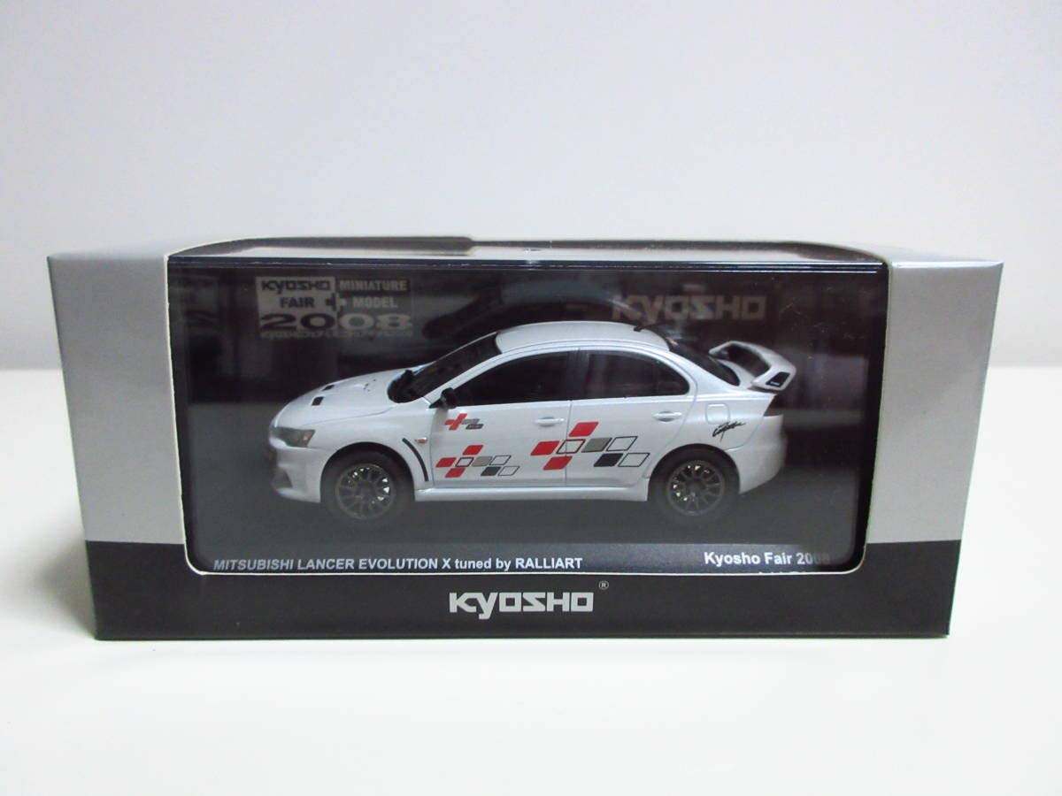 

Kyosho Mitsubishi Lancer Evolution X Lancer Evo 10 Rally Art LANCER EVOLUTION X тюнинг RALLIART Литая модель автомобиля Белый перламутр 1/43