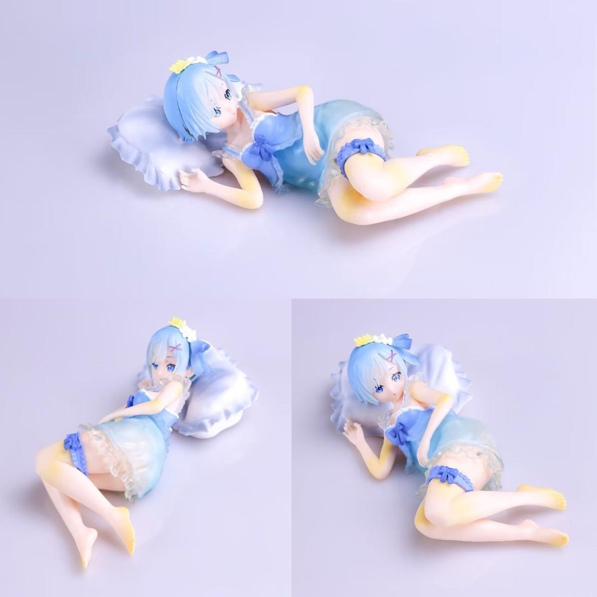 

16CM Anime Rem Figure Anime Figure Re:Zero kara Hajimeru Isekai Seikatsu Afternoon Tea Party Sleeping Rem Sexy Model Toy Gift With box