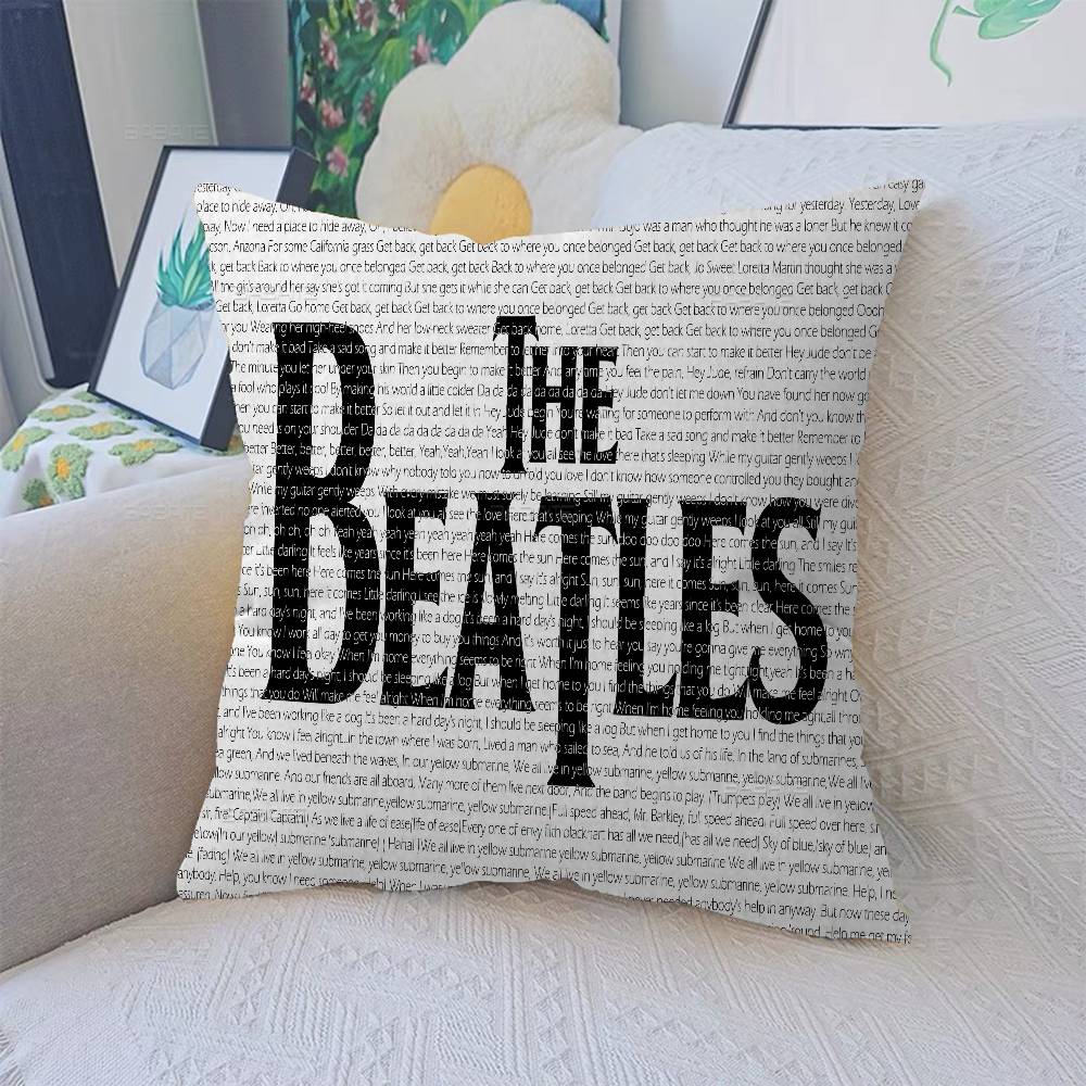 

Співак гурту The B-Beatles Наволочка Декоративна подушка Наволочка Вітальня Диван Домашній декор На замовлення 22x22Inch