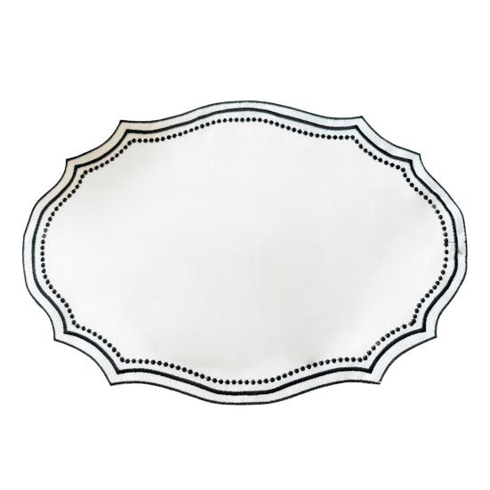 Placemat, Wrinkle-Resistant Embroidered Lace Table Mat, Heat-Resistant Non-Slip Washable Coaster Mat for Home Decor