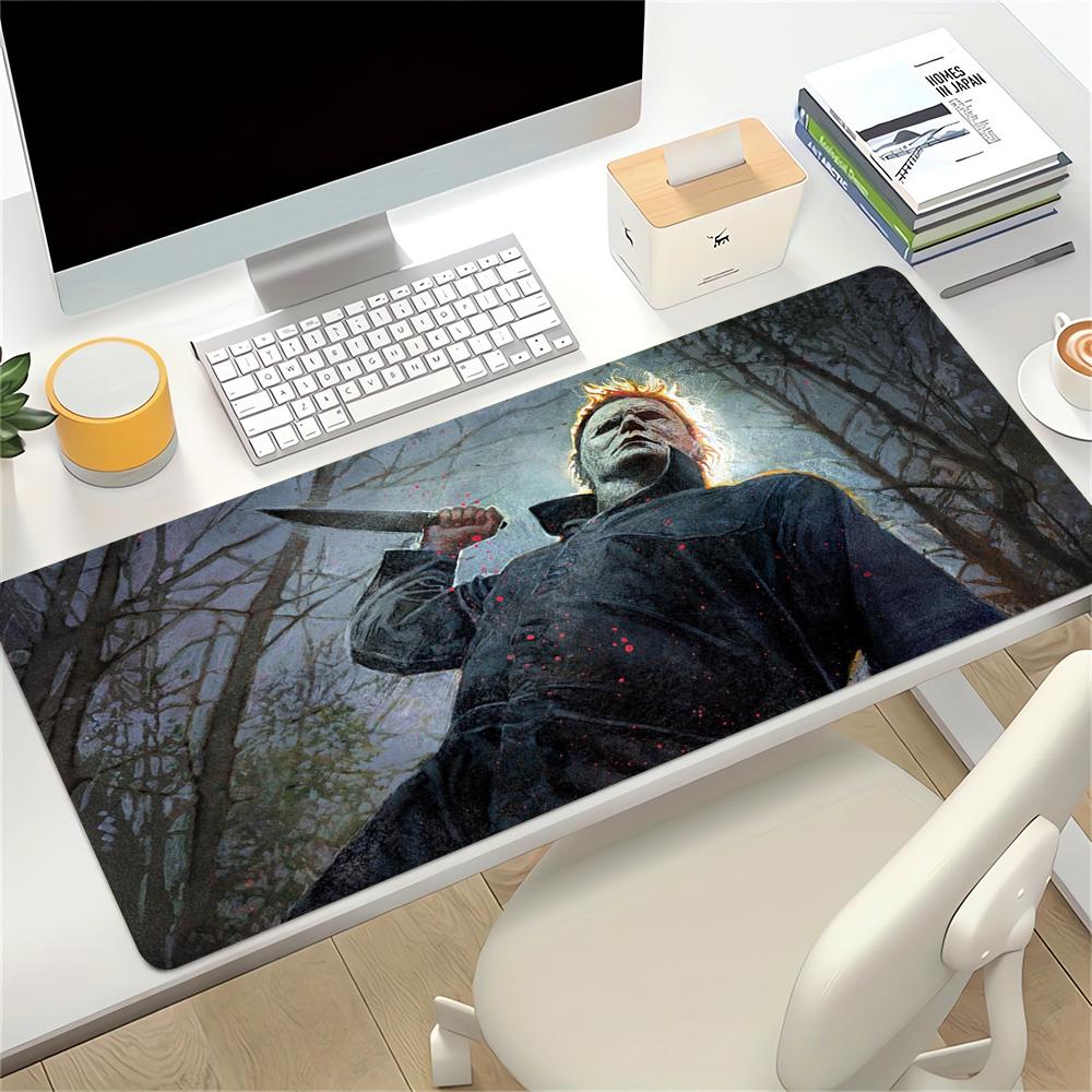 Horror Movie Poster Large Gaming Mouse Pad Nonslip Rubber Base Waterproof Desk Mat For Office Pc Laptop