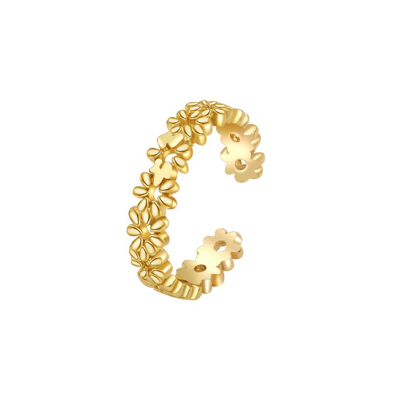 Adjustable 18K Gold Toe Rings For Women Beach Open Toe Rings Flower Arrow Tail Pinky Band Rings Barefoot Foot Jewelry