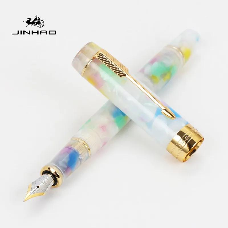 Jinhao 100 Little Centennial Resin Fountain Pen F Nib with Converter Business Writing Ink Pens Stationery School Office Supplies