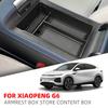For Xiaopeng G6 Armrest Storage Box Car Central Control Organizer Container Stowing Tiding ABS Interior Tray Accessories