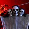 Cloth Halloween Hanging Ghost Skull Funny Halloween Pendant 3 Heads Ghost Skull Ornament  Party