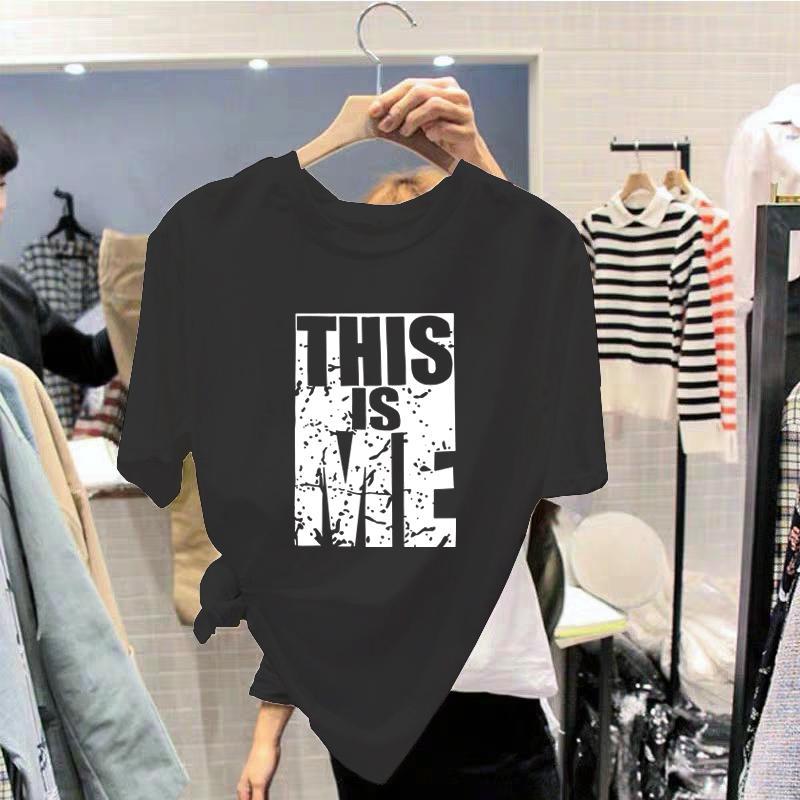 Unisex T Shirt for Women Korean Fashion Loose Teen Oversized Plus Size Tops Printed Graphic OM