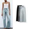 Spring New Trend Easiest for Match Boyfriend Style High Waist Casual Loose Slimming and Wide Leg Denim 6045022