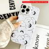 Starry Night Moon Clouds Pattern Phone Case All Inclusive Film Hard Phone Case, Compatible with iPhone 18 Pro Max 17 16 15 14 13 12 11