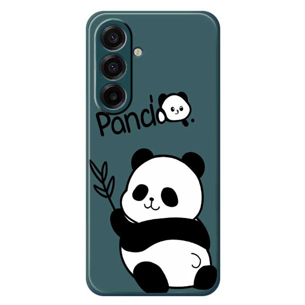 

For Samsung Galaxy A17 5G/A17 4G Case Panda Pattern Printing Straight Edge TPU Phone Back Cover B