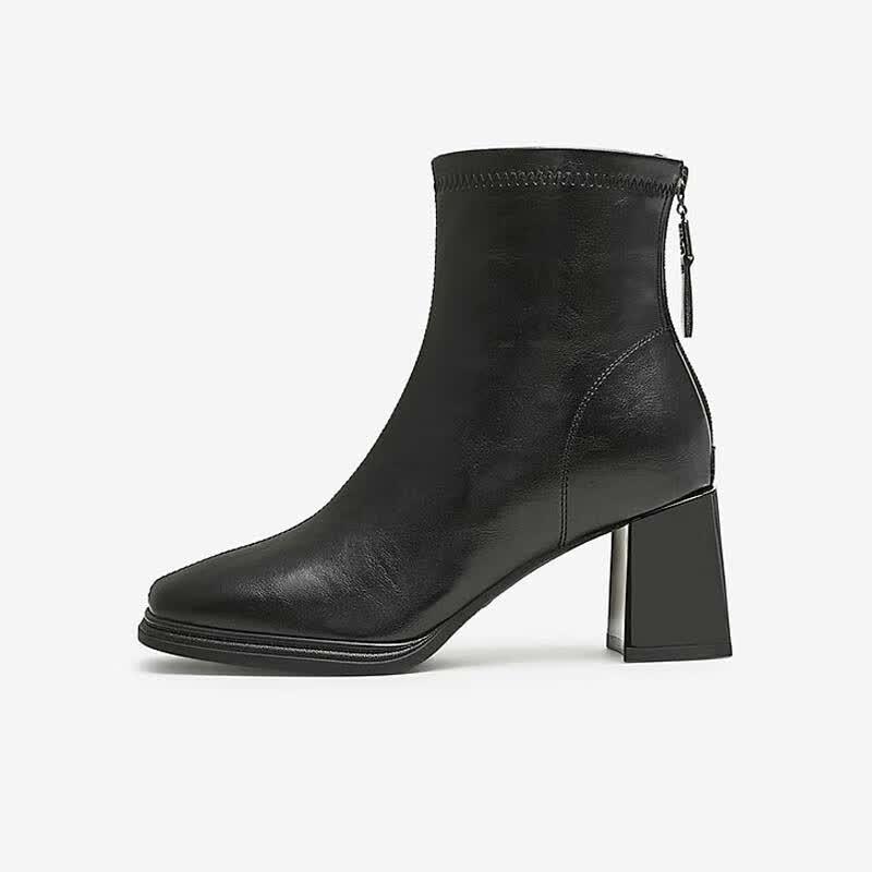 BASTO Women s Commuter Warm Block Heel Ankle Boots 34
