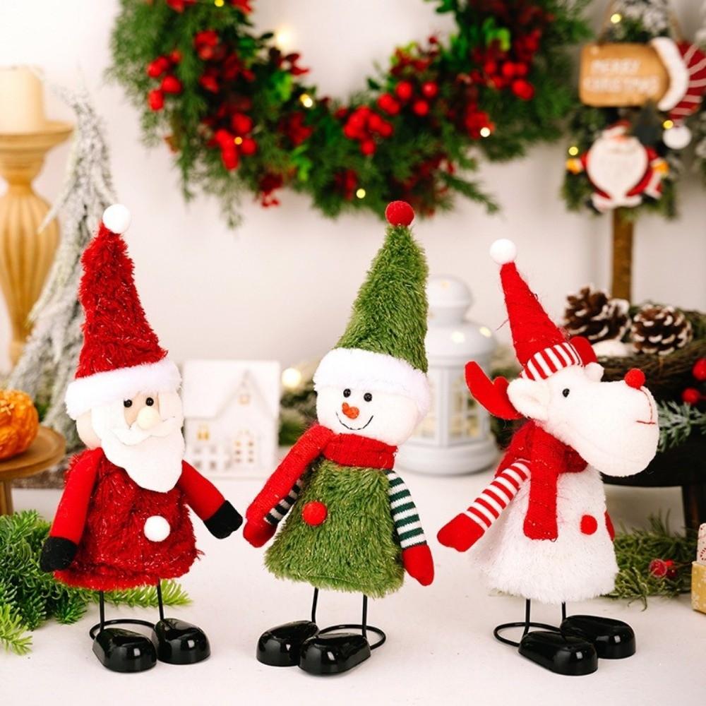 Desktop Decoration Christmas Figurine Santa Claus Christmas Doll Ornament  Desktop Display