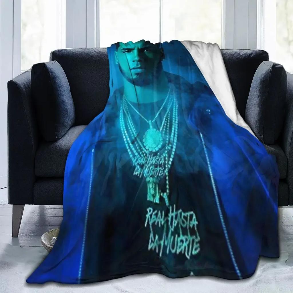 Anuel AA Blanket Singer Travelling Flannel Bedding Throws Super Soft Couch Chair Design Bedspread Gift