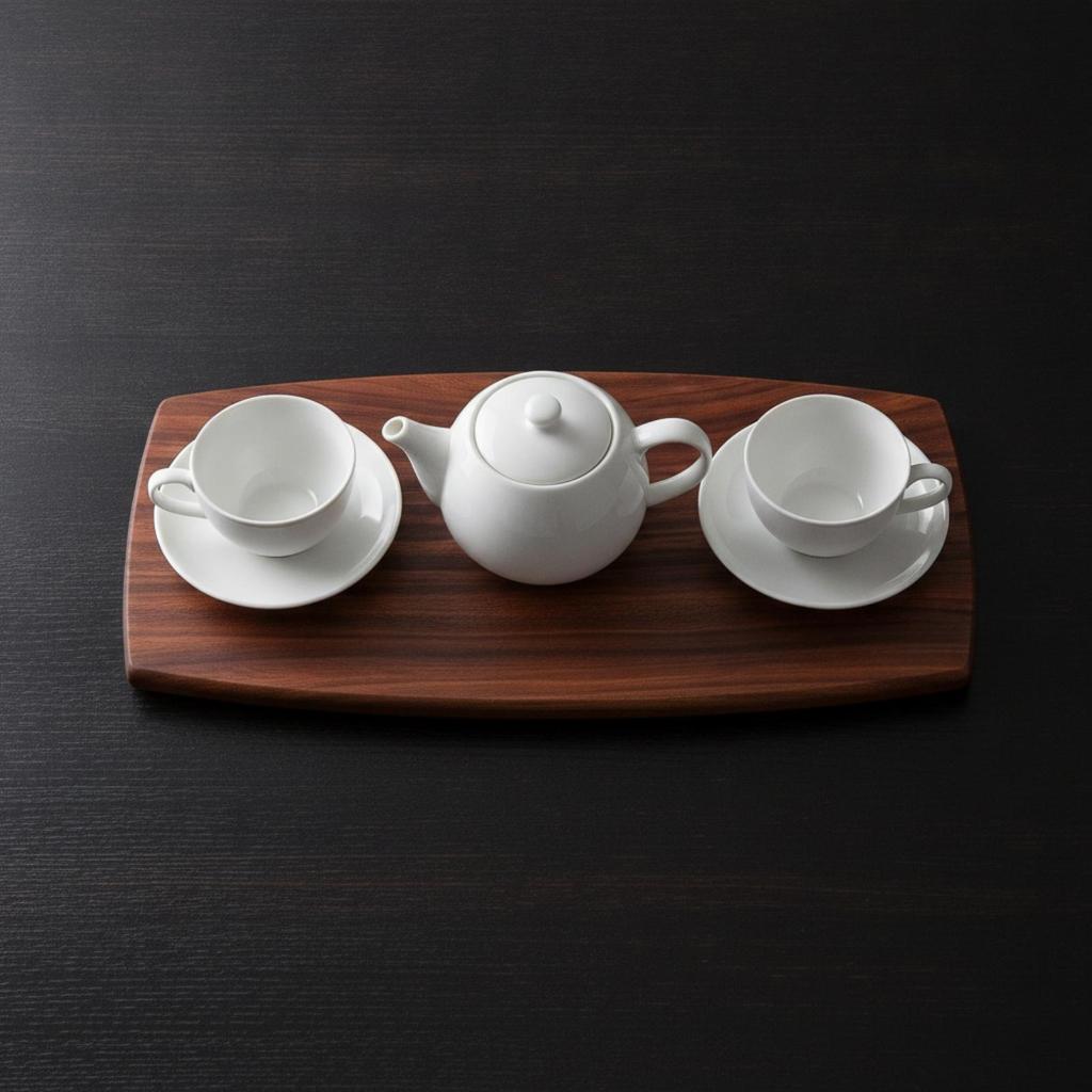 Rectangular Wooden Serving Tray Long-Lasting for Kitchen Counter