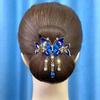 Ethnic Style Rhinestone Butterfly Hairpin Elegant Design Zircon Butterfly Hairpin  Hair Jewelry