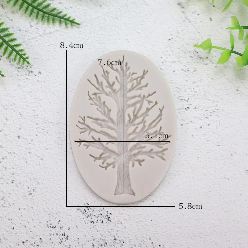 Silicone Resin Molds Christmas Tree Leaves Fondant Mold Cake Decorating Tools Pastry Kitchen Baking Accessories