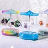 Musical Carousel DIY Silicone Mold for Music-Box Umbrella Bottom and Cover Mold DIY Movement Materials Round Brand Mold