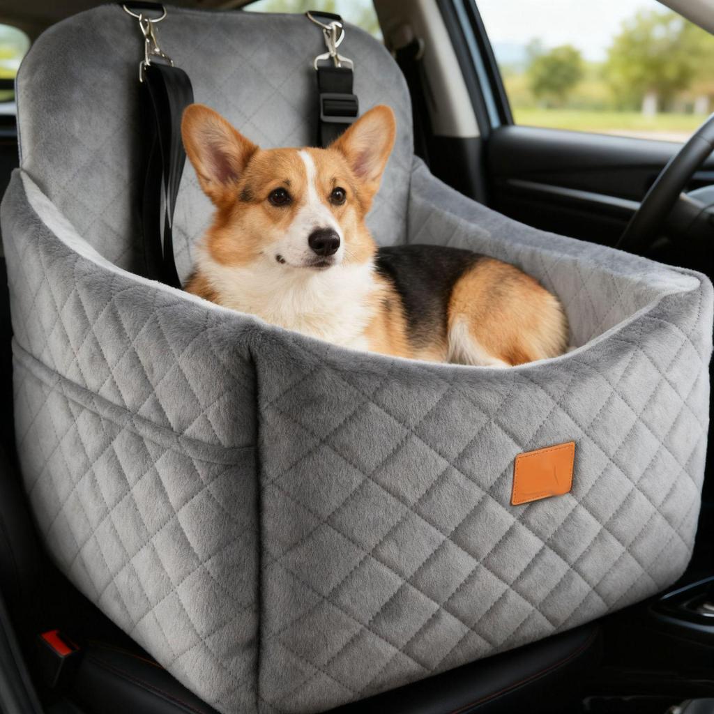 Cozy Winter Dog Car Safety Seat & Cat Bed
