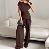 1116 Spring and Summer New Slim-fit Vest Top Wide-leg Trousers Two-piece Set Design Sense Fashion Temperament Commuting Europe and the United States