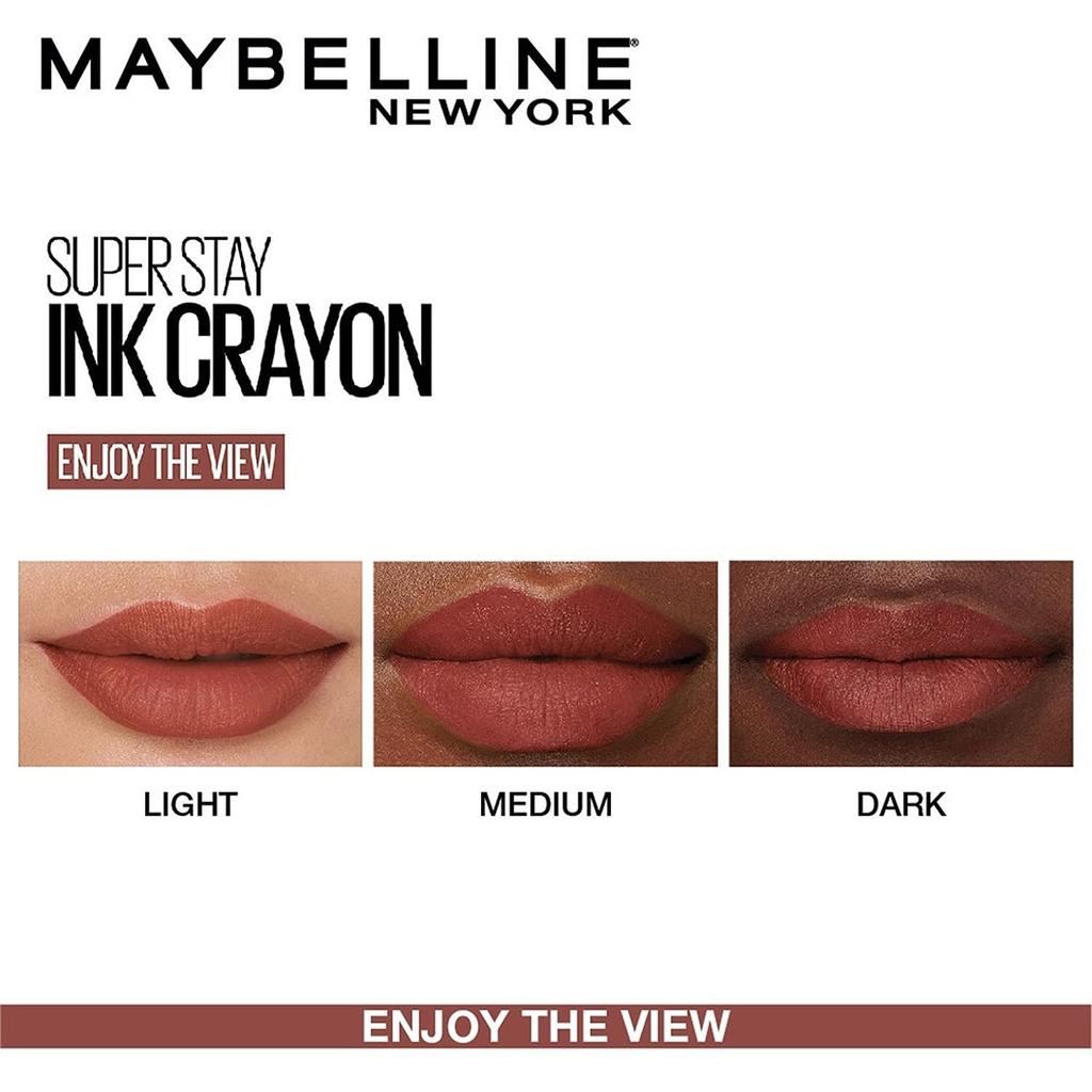 Maybelline New York SuperStay Crayon Lipstick Matte Finish Long-Lasting Intense Colour 1.2g 1 Pack 20 Enjoy the View