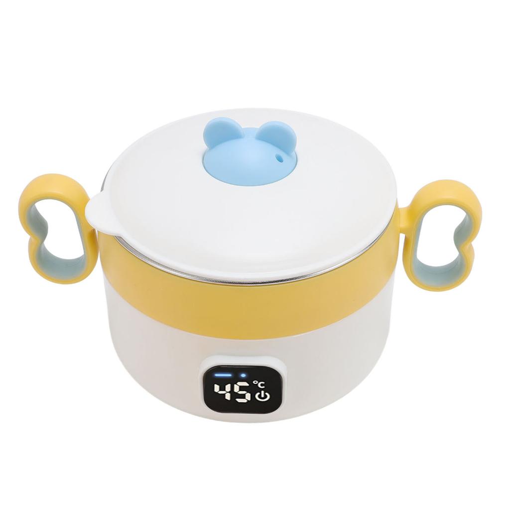 Insulated Food Warmer Bowl 450ml Stainless Steel Auto Constant Temperature USB Rechargeable Electric Heating Lunch Box for Home Travel
