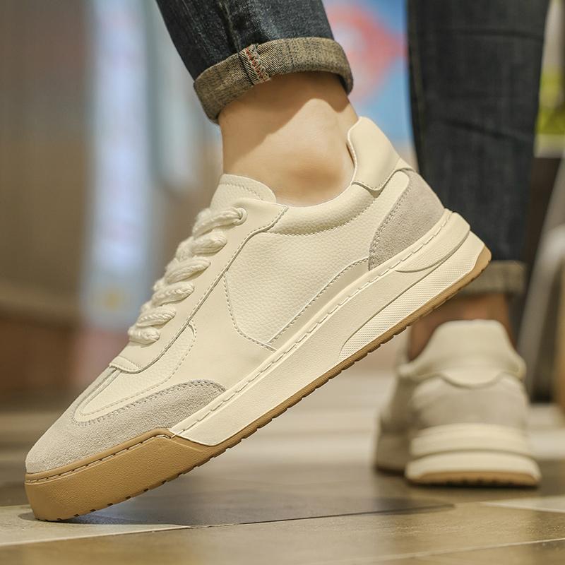 Fashion Four season men's board shoes rendy and versatile minimalist style Outdoor street Quality Daily Youth Casual Leather Shoes Hot