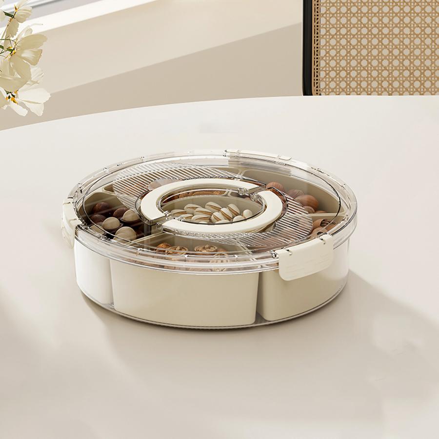 

Разделенный сервировочный поднос с крышкой и ручкой Контейнеры для фруктов для холодильника Контейнер для закусок Разделенный контейнер для хранения для блюд