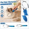Pet Grooming Deshedding Tool Double Loop Hair Remover Brush for Dogs and Cats Shedding Control Fur Removal Tool