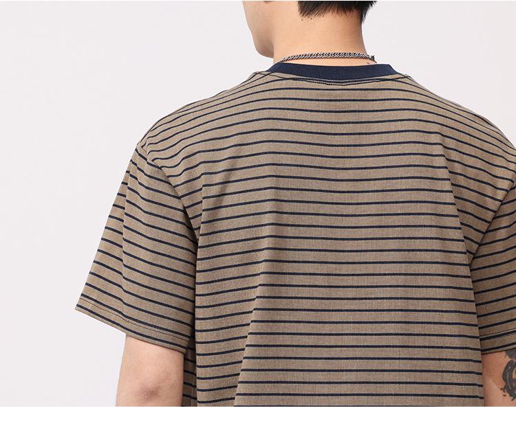 Men's Retro Striped Short Sleeve T-Shirt - 2025 Summer Collection