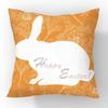 Easter Bunny Print Pattern Cushion Cover Home Living Room Sofa Decoration Square Polyester Throw Pillow