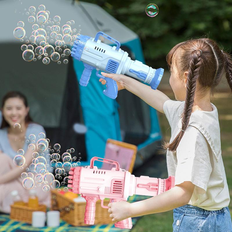 1PC Bubble Machine Wedding Bubble Gun Kids Adult Party Toys Birthday Soap Blower Ages 3+ Boy Girl Toys Outside Summer 32Holes