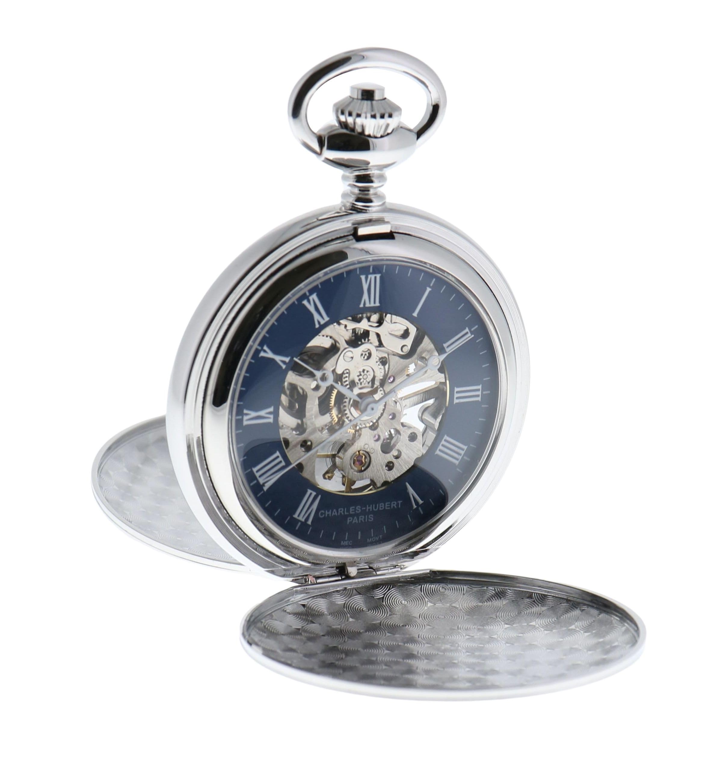 

Charles-Hubert Paris Double Hunter DWA-062 Men s Mechanical Hand-Wound Pocket Watch