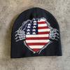 USA Flagge Strickmütze mit Wärme für Winter Outdoor Schneesport Männer Frauen