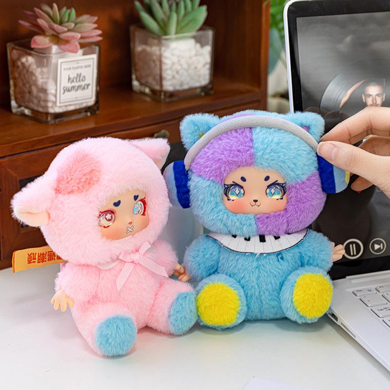 Vinyl Face Witch Doll Plush Toy Girl Birthday Gift Qixi Festival Event Gift Desk Companion
