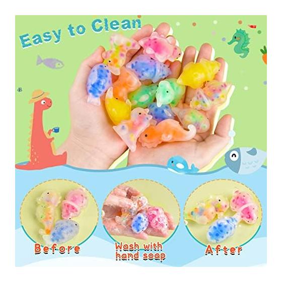 Squishy Animal Stress Relief Goods 48 Pieces Squishy Set Party Bag Filler Soothing Goods Children's Prizes Squeezable Toy Squishy Animals Cute Time