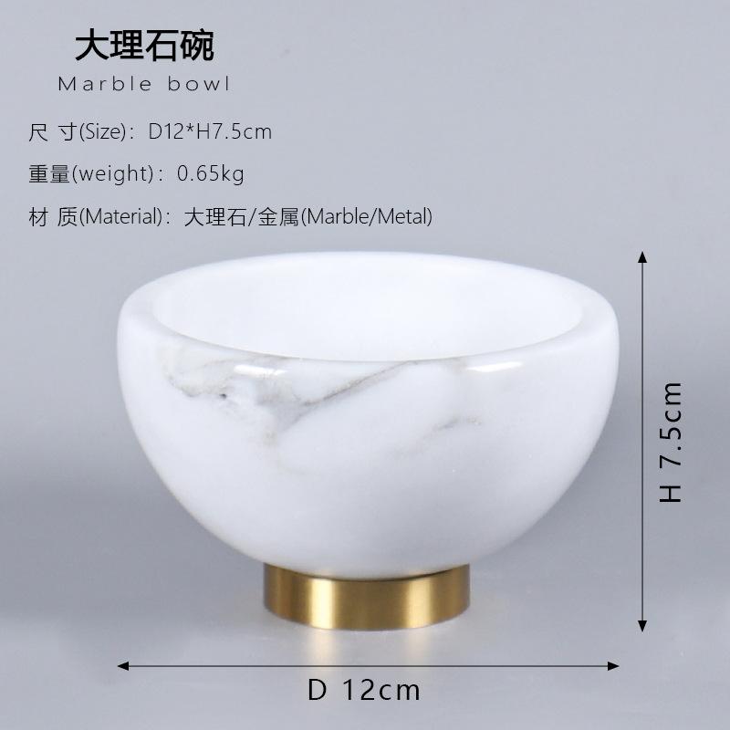 Natural Marble Storage Tray, Fruit Tray, Living Room Countertop Snacks, Candy Storage Bowl, Small Accessories, Decorative Tray