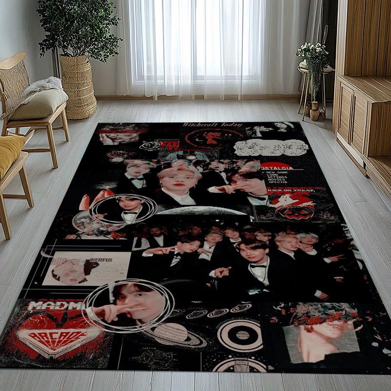 Kim Seok Jin Kpop B-BTS Living Room Non-Slip Area Rug Soft Carpet for Bedroom Kids Playroom Sofa,Home Decor Doormat Gift