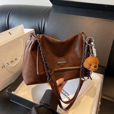 Retro Bag Women's Large-capacity New Autumn and Winter Versatile Chain Shoulder Bag Casual Commuter Tote Bag