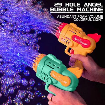 (Faye22)Seifenblasenmaschine, Rakete, 29 Löcher, automatische Seifenblasenmaschine, Outdoor-Spielzeug für Jungen, Geburtstagsgeschenke, Hochzeit, Party, Kinder, Sommergeschenk