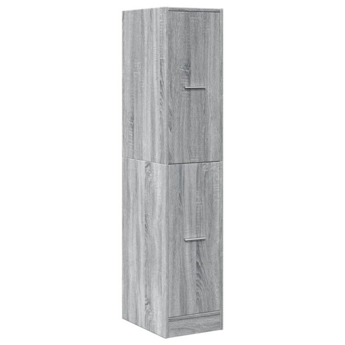 VidaXL Armoire apothicaire sonoma gris 30x41x144,5cm bois d'ingénierie, coffre d'apothicaire, meuble d'apothicaire, coffre à 855174